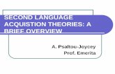 SECOND LANGUAGE ACQUISTION THEORIES: A BRIEF OVERVIEW