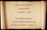 Has God Spoken? Lesson #02
