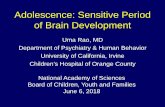 Adolescence: Sensitive Period of Brain Development