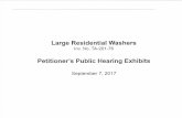 Petitioner's Public Hearing Exhibits