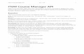 ITEM Course Manager API