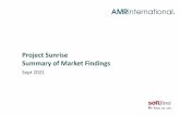 Project Sunrise Summary of Market Findings