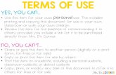 TERMS OF USE - Mrs. D's Corner
