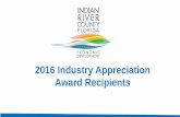 2016 Industry Appreciation Award Recipients