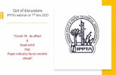 Gist of discussions - IPPTA