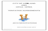 CITY OF OAKLAND AND OPOA - OPMA TENTATIVE AGREEMENTS