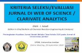 KRITERIA SELEKSI/EVALUASI JURNAL DI WEB OF SCIENCE ...