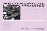 ISSN 1413-4703 NEOTROPICAL PRIMATES