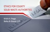 ETHICS FOR COUNTY SOLID WASTE AUTHORITIES