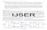 Transformerless Grid Connection Technique