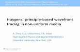 Huygens’ principle-based wavefront tracing in non-uniform ...