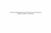 POSTGRADUATE REGULATIONS (REVISED 2020)
