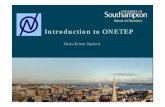 introduction to onetep aug2019