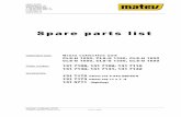 Spare parts list - matev