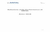 Relazione sulla Performance di ARPAL Anno 2018