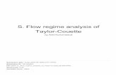 Taylor-Couette S. Flow regime analysis of