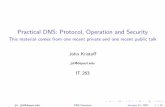 Practical DNS: Protocol, Operation and Security