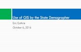 Use of GIS by the State Demographer - Michigan