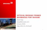 Optical Module Power Estimates for 400GbE