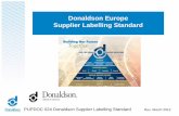Supplier Labelling standard - Donaldson Company, Inc