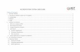 ACCREDITATION SYSTEM USER GUIDE Table of Contents