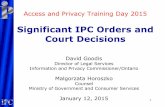 Significant IPC Orders and Court Decisions