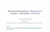 Derived Distance: Beyond a model, towards a theory - MIT