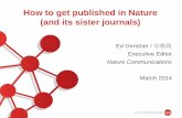 How to get published in Nature (and its sister journals)