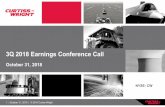 3Q 2018 Earnings Conference Call