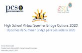 High School Virtual Summer Bridge Options 2020
