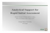 Analytical Support for Rapid Initial Assessment