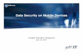 Data Security on Mobile Devices