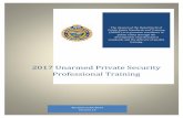 2017 Unarmed Private Security Professional Training