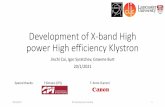Development of X-band High power High efficiency Klystron