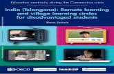 India (Telangana): Remote learning and village learning ...