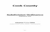 SUBDIVISION ORDINANCE OF COOK COUNTY, MINNESOTA