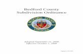 Bedford County Subdivision Ordinance