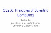 CS206: Principles of Scientific University of California ...