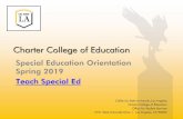 Special Education Orientation Spring 2019 Teach Special Ed