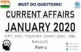 MUST DO QUESTIONS! CURRENT AFFAIRS JANUARY 2020