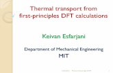 Thermal properties from first-principles DFT calculations