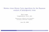 Markov chain Monte Carlo algorithms for the Bayesian analysis of