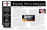 Faith Newsletter VOLUME 47, ISSUE 8 AUGUST 2012 FROM OUR ...