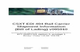CSXT EDI 404 Rail Carrier Shipment Information (Bill of ...