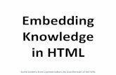 Embedding Knowledge in HTML - Inspiring Innovation
