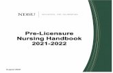 Pre-Licensure Nursing Handbook 2021-2022