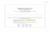 Bioinformatics II: PAM matrices