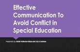 Effective Communication To Avoid Conflict in Special Education