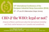 CBD & the WHO: legal or not?