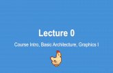 Lecture 0: Course Intro, Basic Architecture, Graphics I